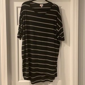 Lularoe Irma black and gray stripes xl